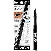 Revlon ColorStay Sharp Line Liquid Eyeliner, Blackest Black, 0.04 fl oz | Waterproof liquid eyeliner with felt tip for sharp,