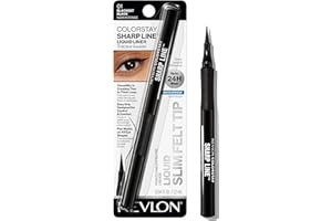 Revlon Liquid Eyeliner Pen, ColorStay Sharp Line Eye Makeup, Waterproof, Smudge-proof, Stocking Stuffer for Her, Longwearing with Slim Tapered Tip