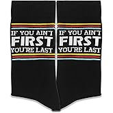 KGHYT “If You Ain’t First You’re Last” Racing Crew Socks for Men and Women, Funny Graphic Socks