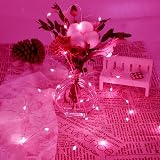 Dalugo Pink Battery Fairy Lights 3M 30 LED for Girls Bedroom Valentine's Day view 3