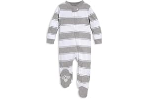 Burt's Bees Baby Boys' Sleep and Play Pjs, 100% Organic Cotton One-piece Zip Front Romper Jumpsuit Pajamas