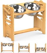 Vantic Large Elevated Dog Bowls Adjustable Raised Feeding Station with 2