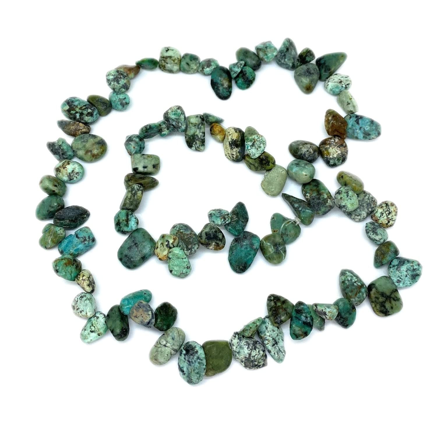 Turquoise 26" Claspless 10mm Pear Shaped Bead Rope Necklace