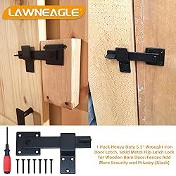 LAWNEAGLE 6" Flip Fence Gate Latch with Screwdriver