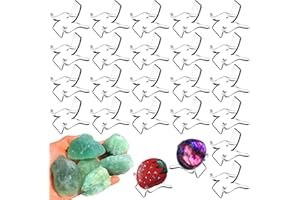 LRANFOW Crystal Stand Rock Display Stand 24 PCS Small Dispaly Stands Crystal Stands for Display Minerals Rocks Crystals Agates Fossils Corals or Other Small Items in Home, Shop, Museum, Office ( Medium )