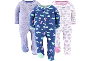 The Peanutshell Baby Girl Sleepers, Sleep and Play Footed Baby Pajamas for Girls, Baby Pjs, Newborn, 0-3, 3-6, 6-9 Months