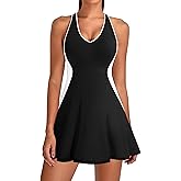 BMJL Womens Athletic Tennis Dress Built in Bra Cute Summer Golf Mini Dresses with Shorts Workout Racerback