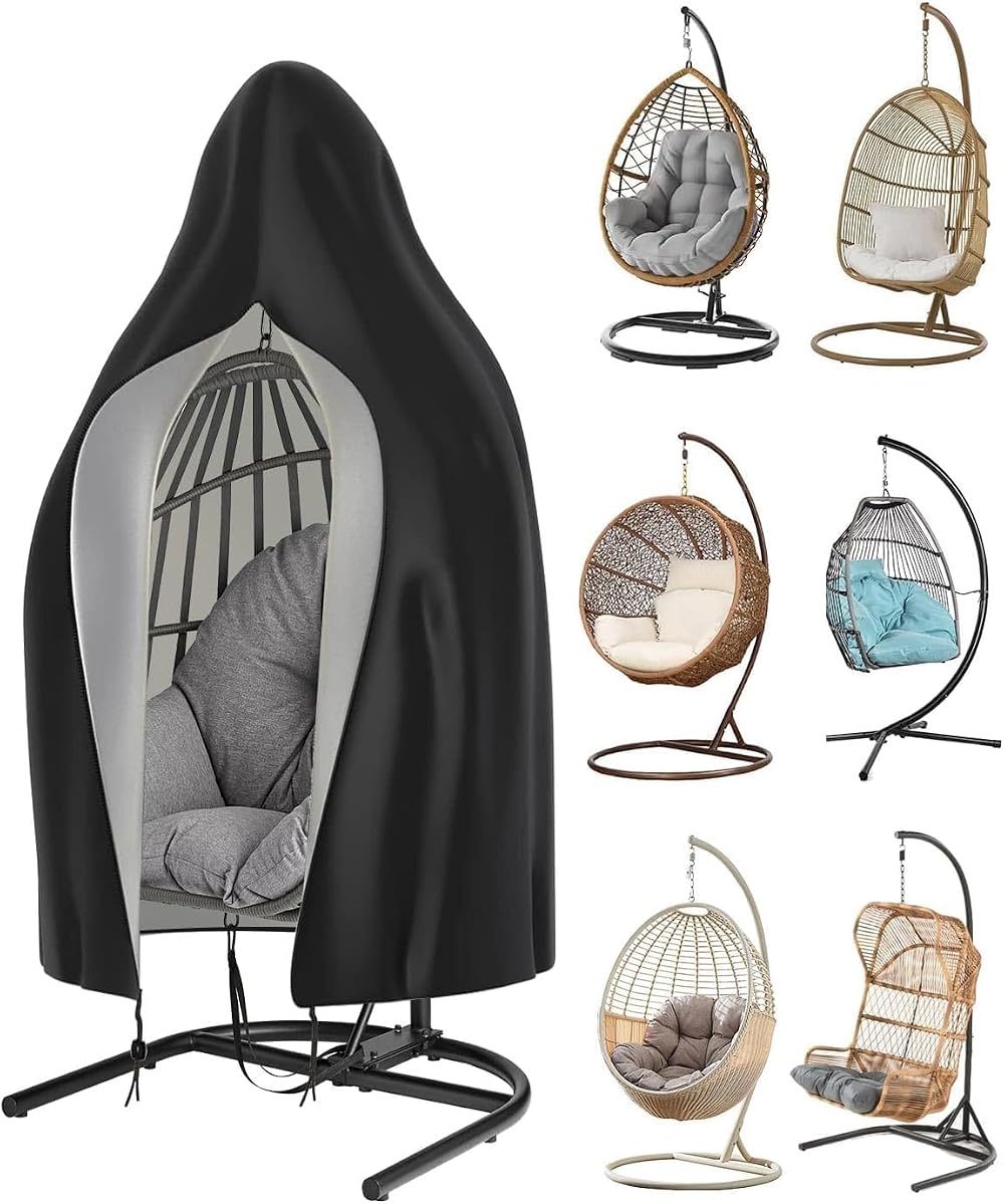 lisetar Waterproof Egg Chair Cover 210D Oxford with Zipper & Drawstring