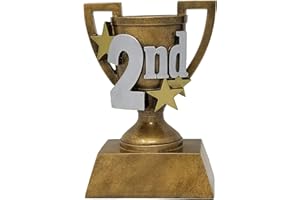 Decade Awards Stunning 3D Gold Cup Trophy for Champions | Exclusive 1st, 2nd, 3rd Place Awards | Celebrate Victory with Stunning Silver Accents & Stars - Engraved Plate on Request