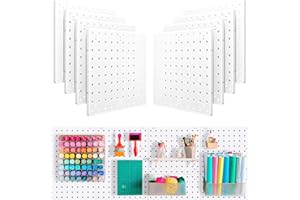 texinpress Pegboard, 12Pcs Peg Board, Pegboard Wall Organizer, Mount Display Pegboard Kits fit Pegboard Storage