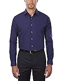 Van Heusen Mens Dress Shirt Regular Fit Poplin Solid