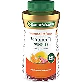 NATURE'S BOUNTY Vitamin D3 Gummies, Helps Support Immune Function, Helps Development Of Bones & Teeth, Aids In Absorption & U