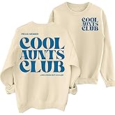 PICKID Auntie Sweatshirt Women Cool Aunts Club Sweatshirt Aunt Gifts Shirt Casual Long Sleeve Crewneck Pullover Tops