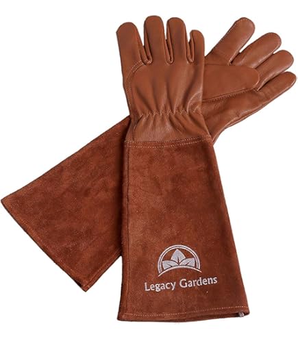 Guanti FELCO 705 Rose – In Pelle Scamosciata, Resistenti Alle Forature, Polsino A Ghetta Per Potare Rose E Piante Spinose