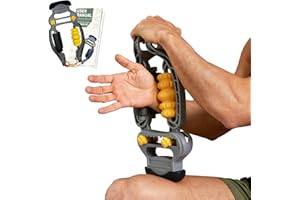 HOTWAVE Tennis Elbow Relief Massager for Leg and Arm, Adjustable Foam Roller, Trigger Point Muscle Roller for Calves&Forearm, Wrist Massager, Tennis&Golfers Elbow Pain Release