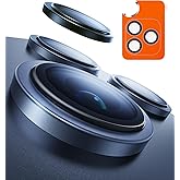 TORRAS 3-Year Ultimate Durability for iPhone 17 Pro Max/17 Pro Camera Lens Protector-1:1 Invisible Fit & Ultra Clarity, Military-Grade 9H+ Aerospace Glass, Anti-Scratch, Metal Frame, Deep Blue