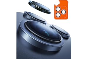 TORRAS 3-Year Ultimate Durability for iPhone 17 Pro Max/17 Pro Camera Lens Protector-1:1 Invisible Fit & Ultra Clarity, Military-Grade 9H+ Aerospace Glass, Anti-Scratch, Metal Frame, Deep Blue