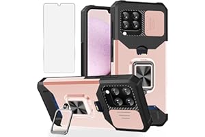 Vatkyc Galaxy A42 5G Case Wallet Detachable Credit Card Holder with Screen Protector with Kickstand, 360 Full Body Shockproof Protective Phone Case for Samsung Galaxy A42 5G,Rose