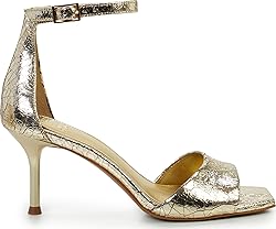 Vince Camuto Women's FEBE Heeled Sandal, Gold, 7