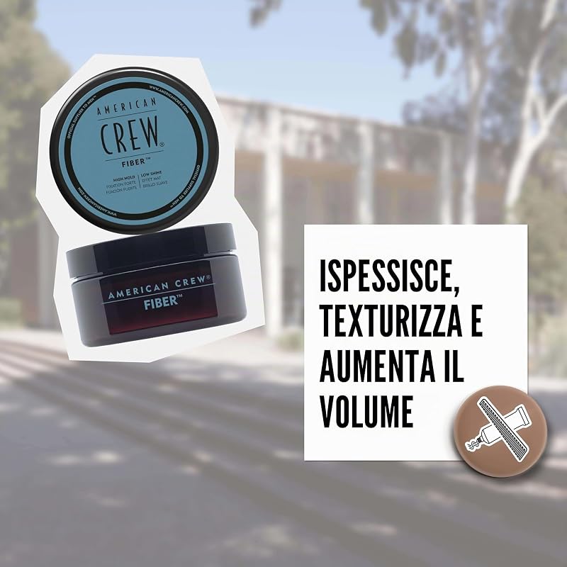Fiber, Cera Capelli Uomo, Tenuta Forte & Finish Opaco, Texturizza & Ispessisce i Capelli, 85g