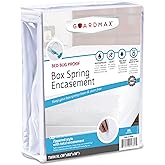 Guardmax Premium Box Spring Cover - Twin XL Size Waterproof and Bed Bug Proof Zippered Box Spring Encasement - 6 Side Absorbent Boxspring Protects Against Bed Bugs, Dust Mites, Spills, and Stains.
