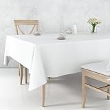 LivinEase 140x200cm White Tablecloth - Cotton Blend for 4-6 Seater view 6