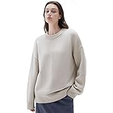 SUUKSESS Women Cashmere Blend Oversized Crew Neck Long Sleeve Pullover Sweaters