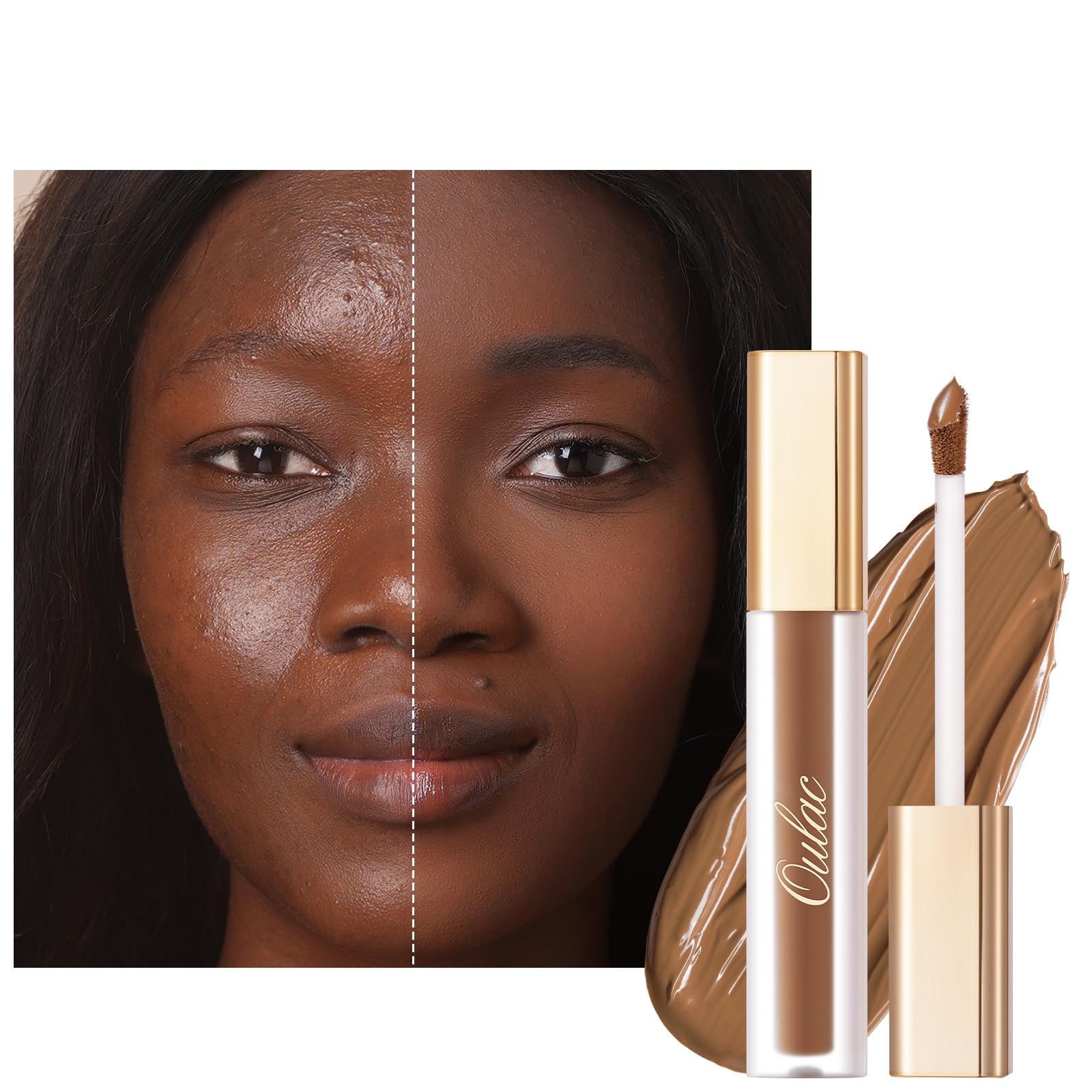 Oulac Concealer Full Coverage, Concealer Stick for Dark Circles, Hydrating Concealer Infused with Hyaluronic Acid, Vegan Concealer 3.8ml, Shade: W9 Deep