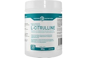 Tested Nutrition L-Citrulline Powder | 3g Pure Fermented L-Citrulline | Nitric Oxide Booster, Increased Muscle Pumps, Improve