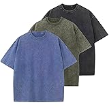 Fkatuzi 3 Pcs Men's Oversized Cotton Summer