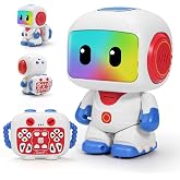 GILOBABY Programmable RC Robot Toy for Kids 3-5 Rechargeable STEM Astronaut | Screen-Free STEM Coding, LED Face, Playback &amp; Recording, Dancing &amp; Singing, 20+ Action Commands, Ideal Gift for Kids