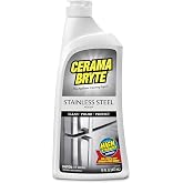 Cerama Bryte Stainless Steel Cleaner for Appliances, Streak-Free Shine and Protection for Refrigerators, Dishwashers, Ovens, and Grills, 16 Fluid Ounce 1 Pack, No Spray Pump