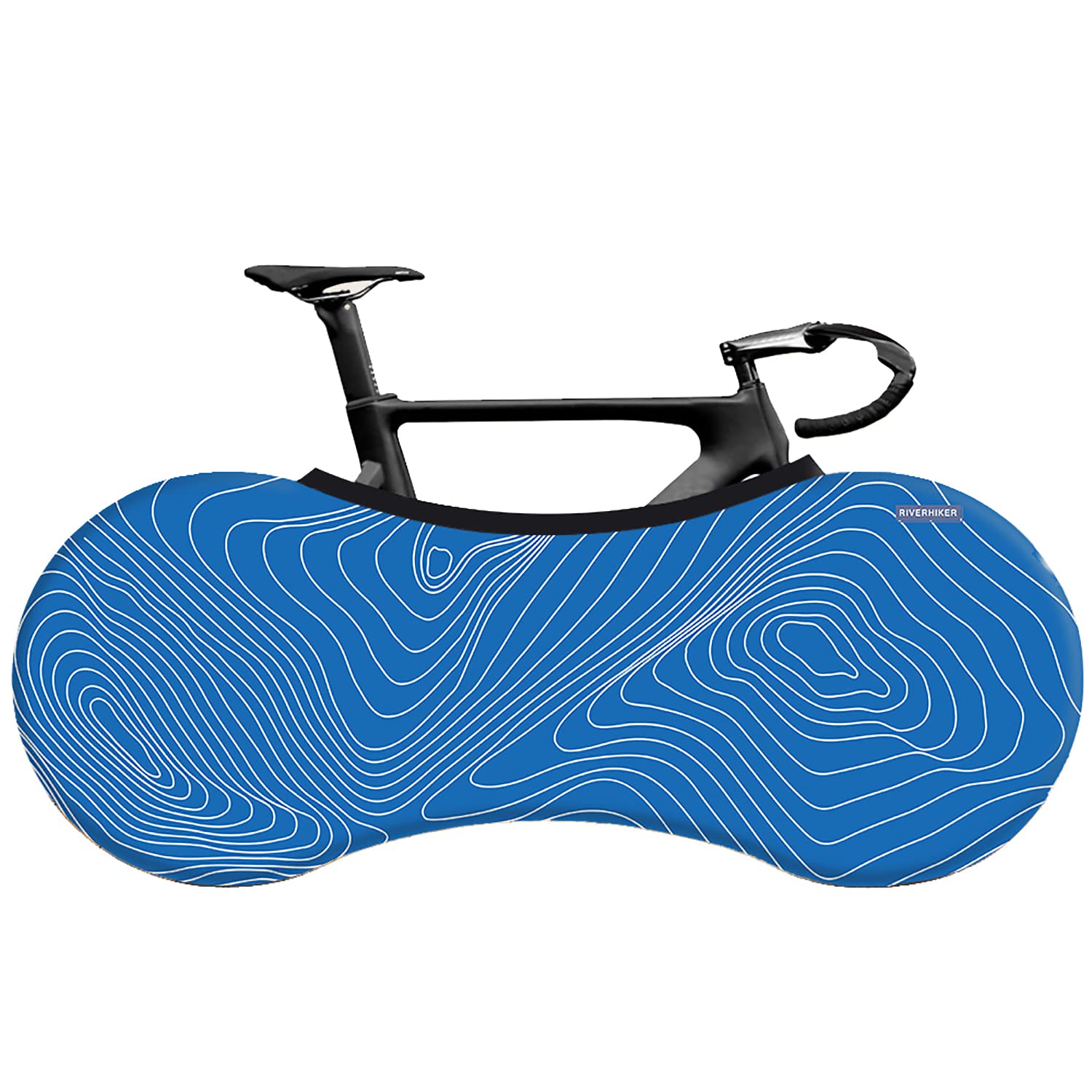 RIVERHIKER Stretchy Bike Wheel Cover, Anti-dust High Elastic Outdoor Indoor Washable Bicycle Protection Storage Bag(Blue Striped)