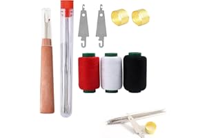 ANOKIA Big Eye Steel Needles Set, All-in-One Sewing Kit, Big Eye Steel Sewing Needles Kit, Sewing Working Kit for Beginners