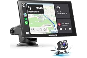 WSRADIOKITS Wireless Carplay Touchscreen with Backup Camera: Portable Carplay & Android Auto Car Stereo, Car Audio Receivers with Mirror Link, GPS Navigation, Car Audio Receivers, Car Stereo, Bluetooth (9 inches)