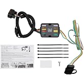 Dasbecan 56420 Trailer Wiring Harness 4-Pin Connector Towing Wiring Kit | Compatible with Hyundai Palisade Santa Cruz Fe Tucson, Compatible with KIA Sorento Carnival Telluride, 2019-2024