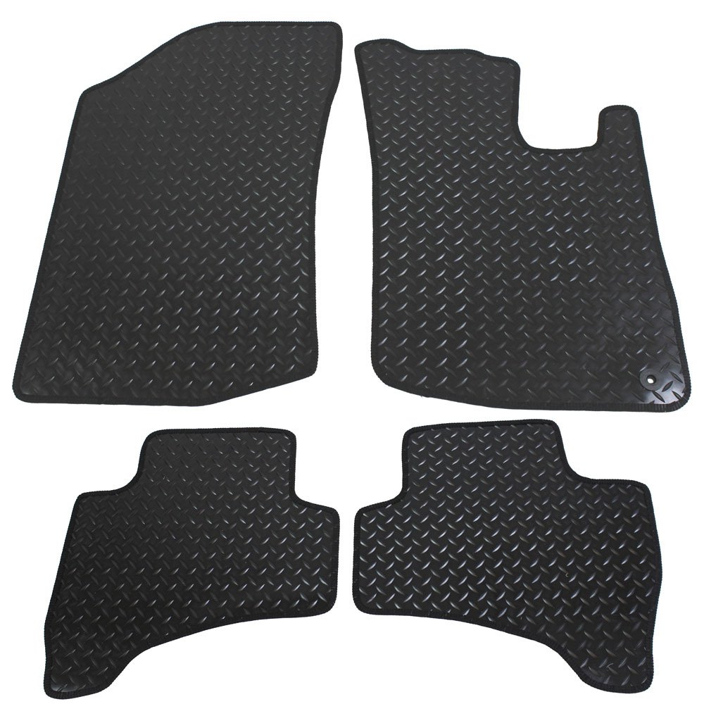 JVL 2251R Citroen C1 2005-2013 MK1 Fully Tailored 4-Piece Rubber Car Mat Set with 1 Clip - Black