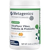 Metagenics UltraFlora Fiber, Prebiotic &amp; Probiotic, Orange, 30 Servings | Dietary Fiber Powder, Prebiotic Plus Probiotic, Supports Bowel Regularity Without Bloating, Low-FODMAP, GLP-1 Friendly**