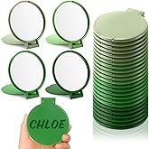 Amyhill 24 Pcs Small Compact Mirrors Bulk Mini Pocket Mirrors Purse Portable Folding for Wedding Guest Baby Shower Birthday Party Favor Women Gifts Travel (Sage Green)