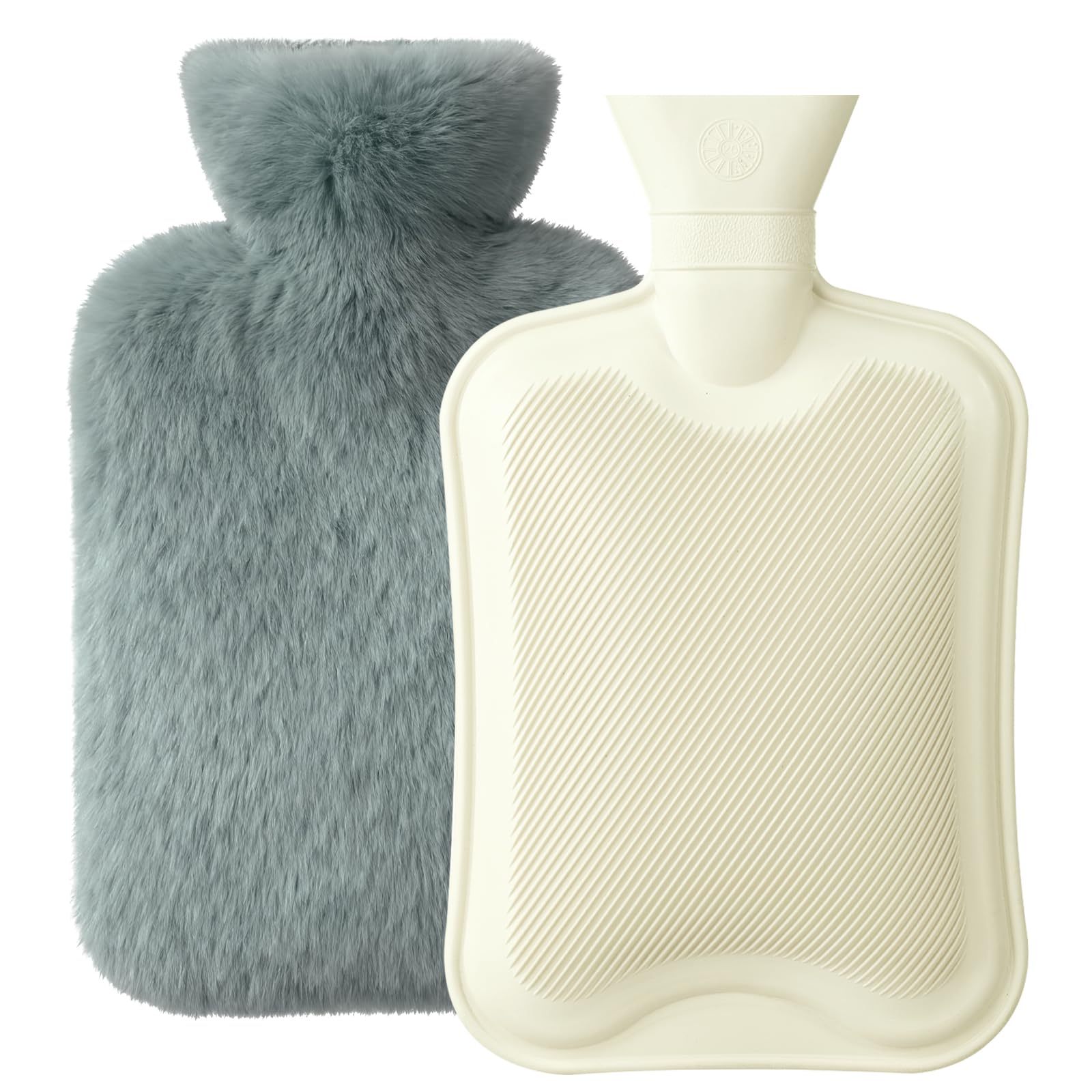 Homealexa Hot Water Bottle with Soft Cover 2L, Comfortable, Safe and Durable Heat Retention Good Performance, Warm in Winter Gifts, Fit for Kids/Adult