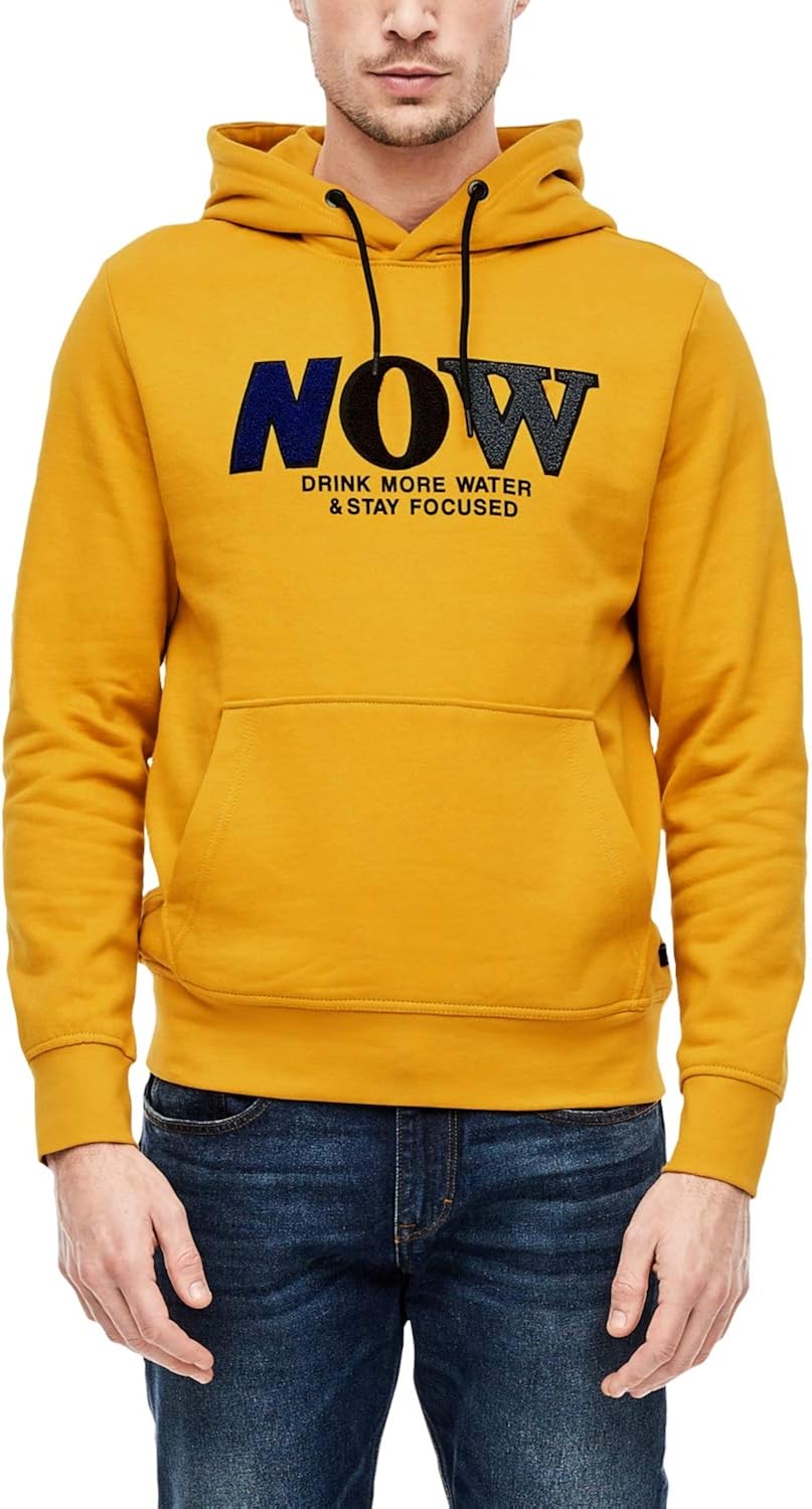 S.Oliver Herren Sweatshirt Mit Kapuze - Bequemer Casual-Pullover