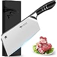 MAD SHARK Meat Cleaver Knife Heavy Duty 7.5 Inch Butcher Knife for Bone Cutting, Cuchillos Para Carniceria with Razor Sharp Thick Blade