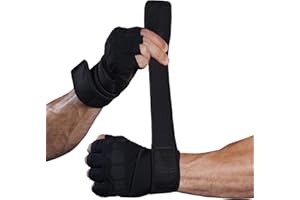 Foclassic Mens Workout Gloves for Weight Lifting - Exercise Gloves for Men Women With Wrist Wrap Support, Palm Protection and Grips - Sport Daily Use