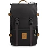Topo Designs Rover Pack Classic Backpack, 1000D Nylon (Black/Neutral) | Daily Daypack for Commutes, Travel, Hikes, Iconic Denver Design, About 20L Capacity, Laptop Sleeve, Compression Straps