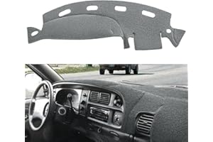 Yiz Dashboard Cover Dash Cover Mat Pad Custom Fit for Dodge Ram 1500 2500 3500 1998 1999 2000 2001 (98-01DarkGray) Y21
