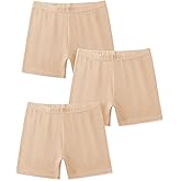HASMES 3 Pack Girls Bike Shorts Kids Cartwheel Biker Cotton Under Dress Shorts for Dance Running