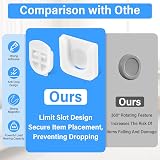 GLORHA 6PCS Magnetic Remote Control Holder Wall Mounted Organizer White view 6