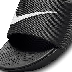 NIKE Kids' Kawa Slide Sandal, Black/White, 3 M US