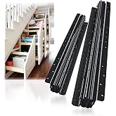 YENUO Undermount Concealed Drawer Slides Full Extension 16&ndash;40 Inch 250 LB | Bottom Mount Hidden Heavy Duty Cabinet Drawer Rails Glides Runner Ball Bearing Black for Stair Storage 16 24 32 40 Inch 1Pair
