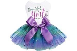 CCURRILI Dog Dresses for Small Dog Girls Dog Birthday Dress Cute Pet Princess Puppy Clothes Female Dog Clothes for Chihuahua Yorkie Clothes Small Dog Birthday Outfit Apparel